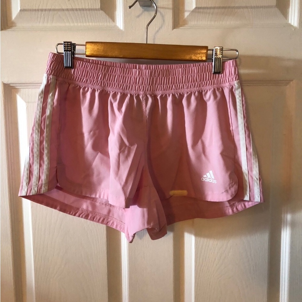 EUC Adidas 3-Stripes Shorts Light Pink Size M